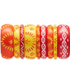 Splendette Midi Sunset Carved Bangle 7 Splendette Midi Sunset Carved Bangle