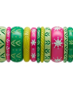 Splendette Narrow Spring Carved Bangle