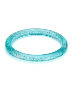Splendette Narrow Teal Glitter Bangle