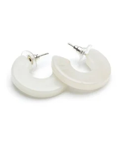 Splendette Small Cloud Fakelite Hoop Earrings