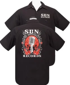Start Struck Clothing 11 Steady Clothing Men's Sun Records Rockabilly Music Workshirt