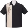 Steady Clothing Steady Mai Tai Mirage Bowling Shirt - Black 2 Steady Clothing Steady Mai Tai Mirage Bowling Shirt - Black