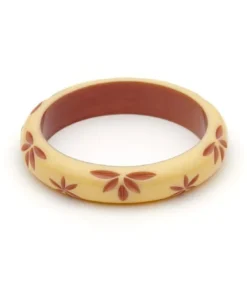 Splendette Midi Carved Bangle - Lait