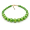 Splendette Carved Bead Necklace - Lime