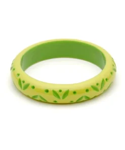 Splendette Midi Carved Bangle - Zest