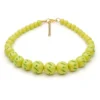 Splendette Carved Bead Necklace - Zest