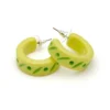 Splendette Carved Hoop Earrings - Zest 2 Splendette Carved Hoop Earrings - Zest