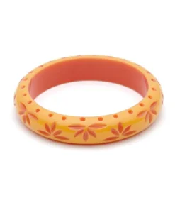 Splendette Midi Carved Bangle - Honeysuckle