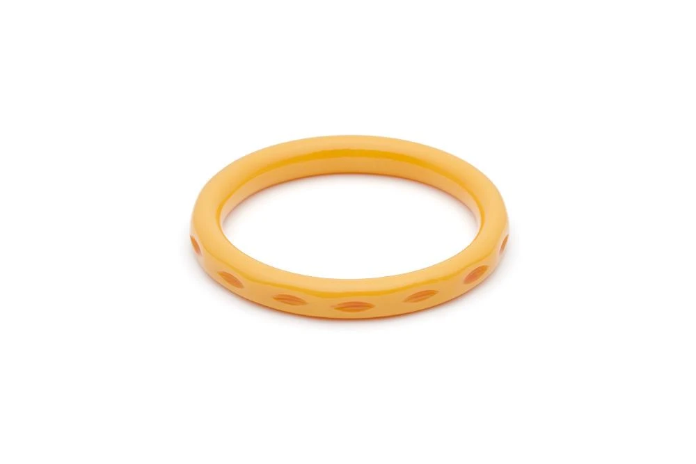 Splendette Narrow Carved Bangle - Honeysuckle 3 Splendette Narrow Carved Bangle - Honeysuckle
