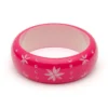 Splendette Wide Carved Bangle Duchess - Raspberry 2 Splendette Wide Carved Bangle Duchess - Raspberry