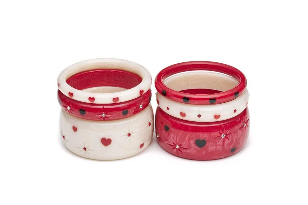 Splendette Secret Admirer Heart Bangle - Narrow 4 Splendette Secret Admirer Heart Bangle - Narrow