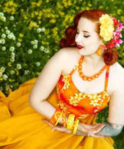 Splendette Narrow Sunset Carved Bangle