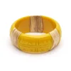 Splendette Ochre Cane Light Cane Bangle - Wide