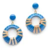 Splendette Pacific Cane Light Cane Drop Hoop Earrings