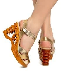 Lucky Lou Pagoda Wedge - Gold Lucky Lou Shoes