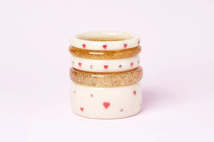 Splendette Valentine's Sugar Starburst Bangle Extra Wide 5 Splendette Valentine's Sugar Starburst Bangle Extra Wide