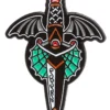 Sourpuss Clothing Sourpuss Winged Dagger Enamel Pin 2 Sourpuss Clothing Sourpuss Winged Dagger Enamel Pin