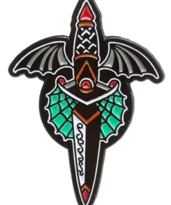 Sourpuss Clothing Sourpuss Winged Dagger Enamel Pin