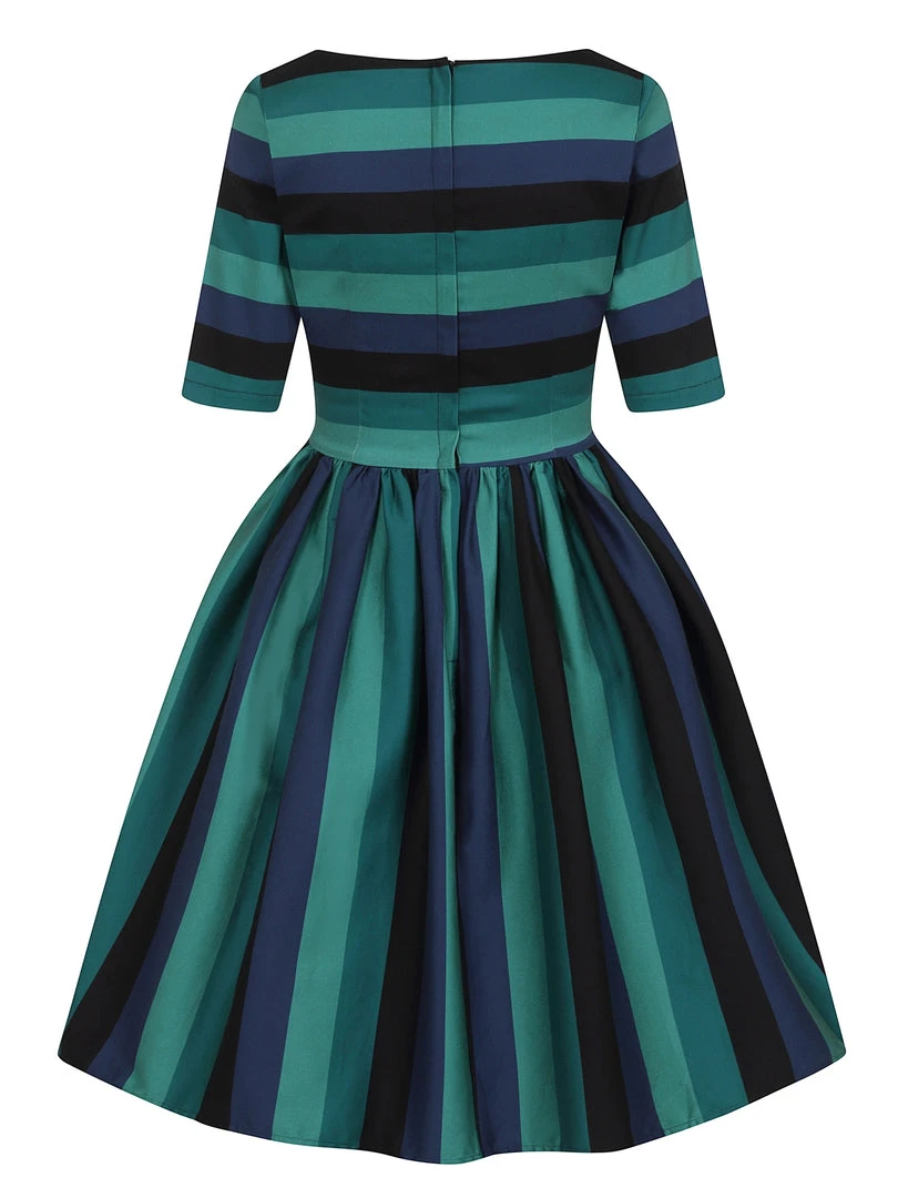 Collectif Amber-Lea Twilight Stripe Swing Dress 7 Collectif Amber-Lea Twilight Stripe Swing Dress