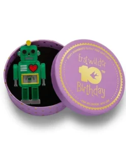 Erstwilder 10th Birthday Nuts And Bolts Robot Brooch