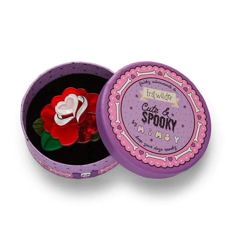 Erstwilder X Mimsy Roses Are Red Brooch 4 Erstwilder X Mimsy Roses Are Red Brooch