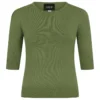 Collectif Chrissie Plain Knitted Top - Moss Green 2 Collectif Chrissie Plain Knitted Top - Moss Green
