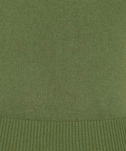 Collectif Chrissie Plain Knitted Top - Moss Green 10 Collectif Chrissie Plain Knitted Top - Moss Green