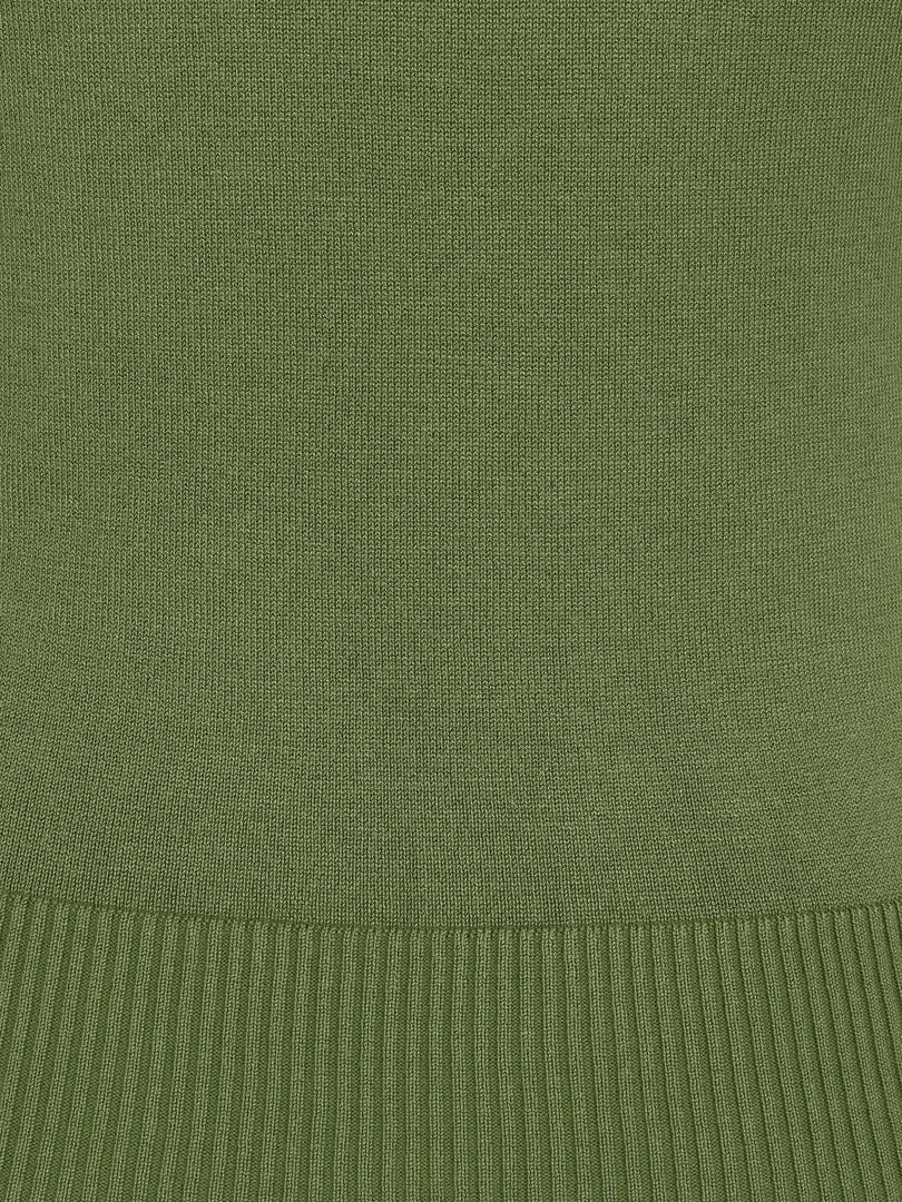 Collectif Chrissie Plain Knitted Top - Moss Green 6 Collectif Chrissie Plain Knitted Top - Moss Green