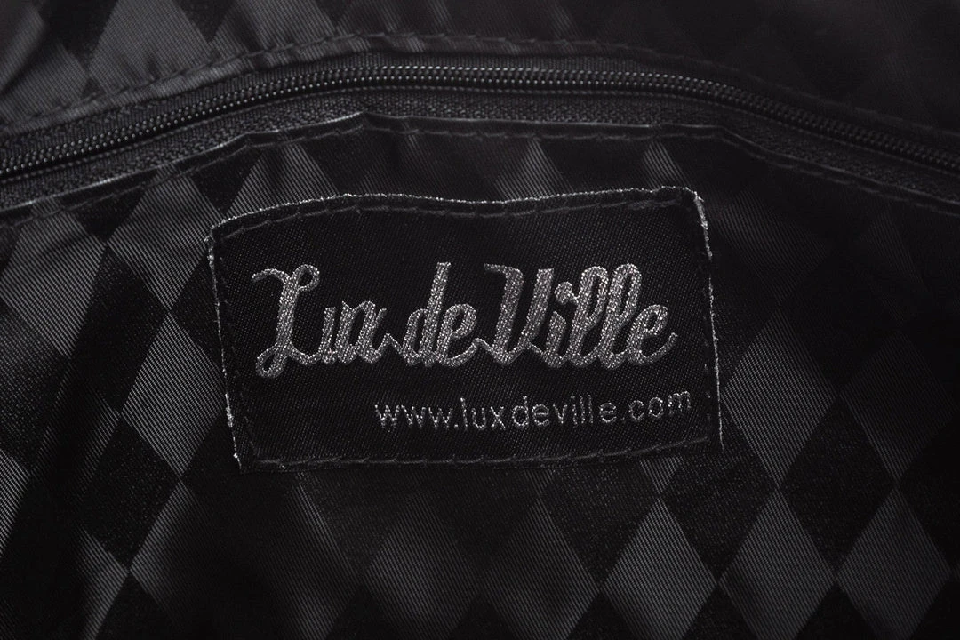 Lux De Ville Roulette Tote - Black & Poisonous Purple Sparkle 6 Lux De Ville Roulette Tote - Black & Poisonous Purple Sparkle