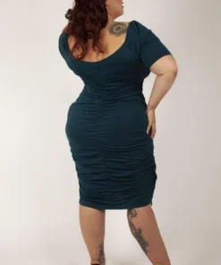 Voodoo Vixen Curve Georgina Wrap Bodycon Dress - Green