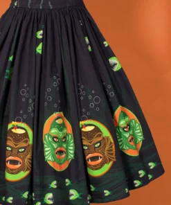 The Oblong Box Shop Swamp Creature Tiki Mug Sweetheart Dress