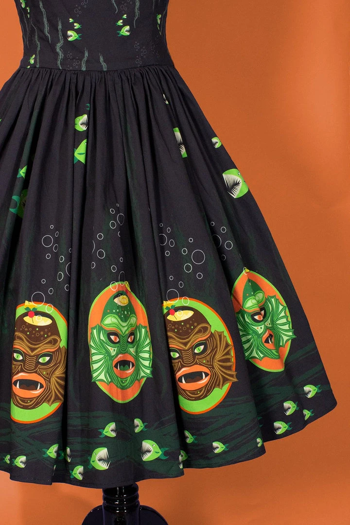 The Oblong Box Shop Swamp Creature Tiki Mug Sweetheart Dress 4 The Oblong Box Shop Swamp Creature Tiki Mug Sweetheart Dress