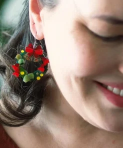 Erstwilder An Australian Christmas Wreath Down Under Earrings