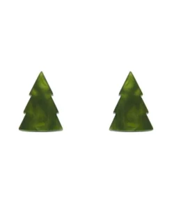 Erstwilder Tree Ripple Resin Stud Earrings - Green
