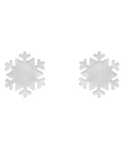 Erstwilder Snowflake Ripple Resin Stud Earrings - White