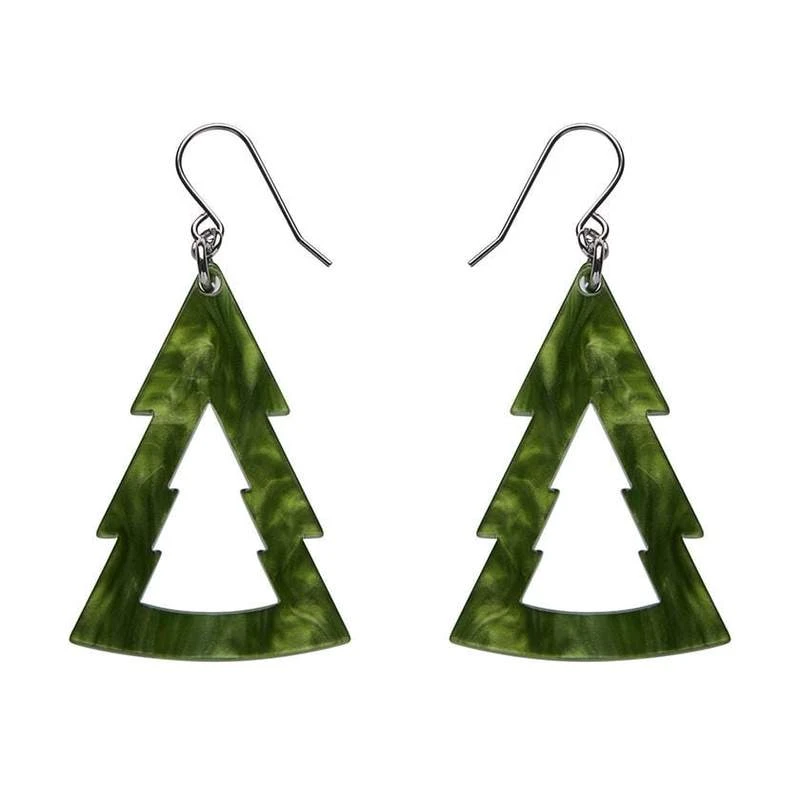 Erstwilder Tree Ripple Resin Drop Earrings - Green 3 Erstwilder Tree Ripple Resin Drop Earrings - Green
