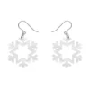 Erstwilder Snowflake Ripple Resin Drop Earrings - White 2 Erstwilder Snowflake Ripple Resin Drop Earrings - White
