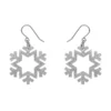 Erstwilder Snowflake Glitter Resin Drop Earrings - Silver