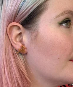 Erstwilder Reindeer Glitter Resin Stud Earrings - Gold 7 Erstwilder Reindeer Glitter Resin Stud Earrings - Gold