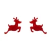 Erstwilder Reindeer Ripple Resin Stud Earrings - Red