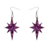 Erstwilder Essentials Starburst Ripple Glitter Drop Earrings - Purple 1 Erstwilder Essentials Starburst Ripple Glitter Drop Earrings - Purple