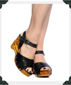 Lucky Lou Shoes Lucky Lou Souvenir Tiki Shoes - Black