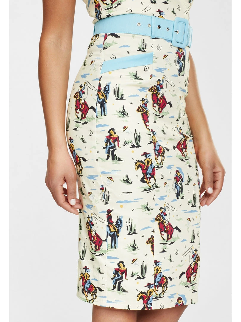 Collectif Georgie Rodeo Dancer Pencil Dress 6 Collectif Georgie Rodeo Dancer Pencil Dress