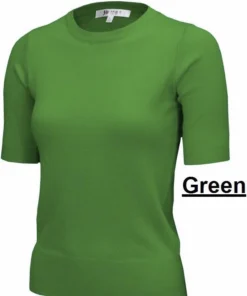 Tops MAK Short Sleeved Crewneck Sweater - Various Colours 8 Tops MAK Short Sleeved Crewneck Sweater - Various Colours