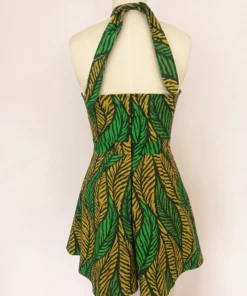 Bottoms Boulevard Nights Romper - Tiger Leaf Green 12 Bottoms Boulevard Nights Romper - Tiger Leaf Green