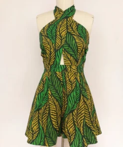 Bottoms Boulevard Nights Romper - Tiger Leaf Green 10 Bottoms Boulevard Nights Romper - Tiger Leaf Green