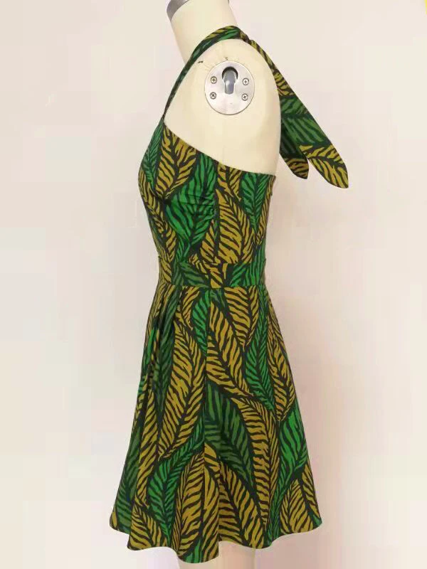 Bottoms Boulevard Nights Romper - Tiger Leaf Green 6 Bottoms Boulevard Nights Romper - Tiger Leaf Green