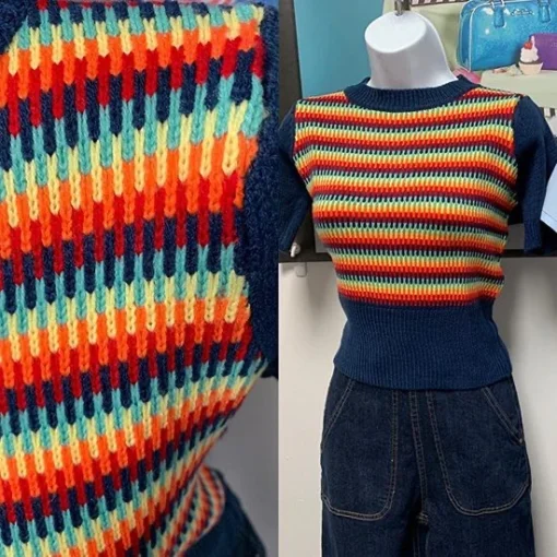 Star Struck Clothing 1940s Repro Sweater - Blue 7 Star Struck Clothing 1940s Repro Sweater - Blue