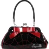 Sourpuss Spiderweb Floozy Purse In Black/Red Sourpuss Clothing