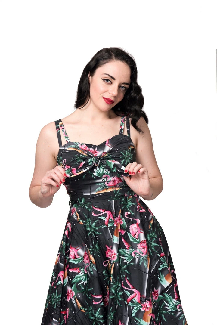 Rebel Love Clothing All Tied Up Flamingo Dress 4 Rebel Love Clothing All Tied Up Flamingo Dress